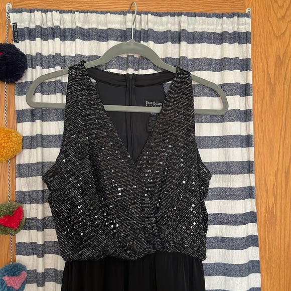 Enfocus studio jumpsuit black with sparkles - Picture 1 of 8